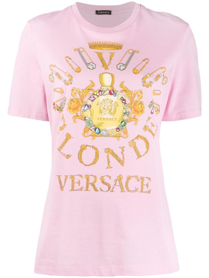 Versace Blonde Print T-shirt - Pink