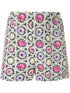 Moschino Vintage Flower Print Shorts - Black