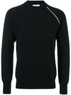 Paolo Pecora Crew Neck Jumper, Men's, Size: Small, Black, Virgin Wool/polyamide