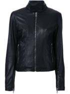 Strateas Carlucci Slim Fit Biker Jacket, Women's, Size: Small, Black, Leather