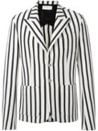 Faith Connexion Striped Blazer, Men's, Size: 52, Blue, Cotton/acetate/viscose