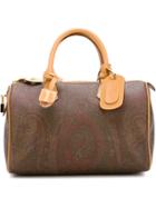 Etro Paisley Print Tote, Women's, Brown, Cotton/pvc/polyurethane/leather