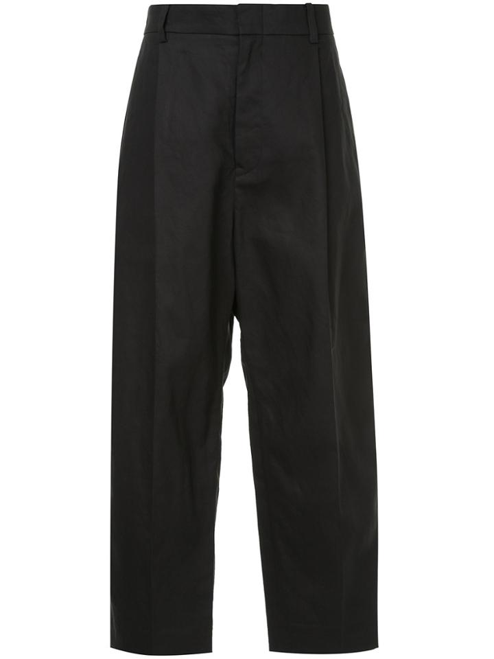 Sofie D'hoore Cropped Wide Leg Trousers - Black