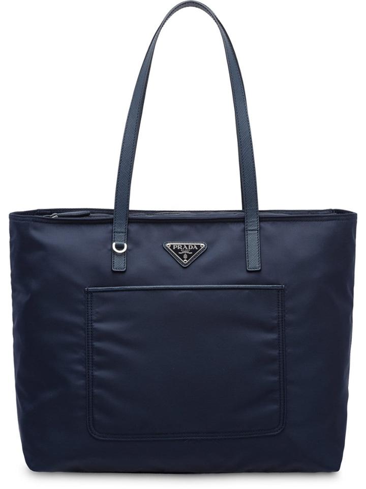 Prada Zipped Tote - Blue
