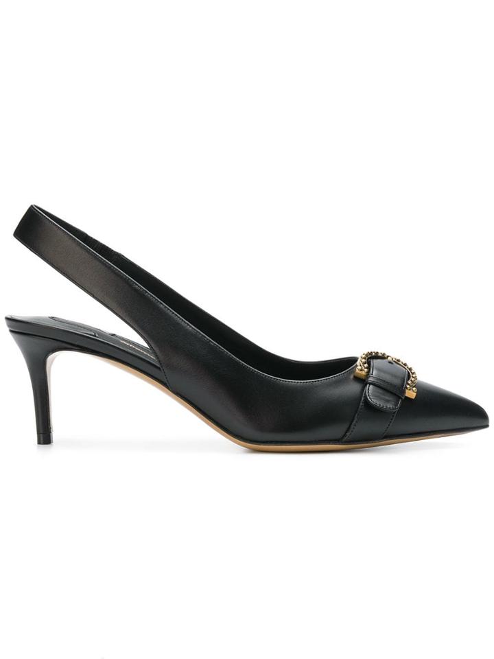 Salvatore Ferragamo Gerace Buckled Slingbacks - Black