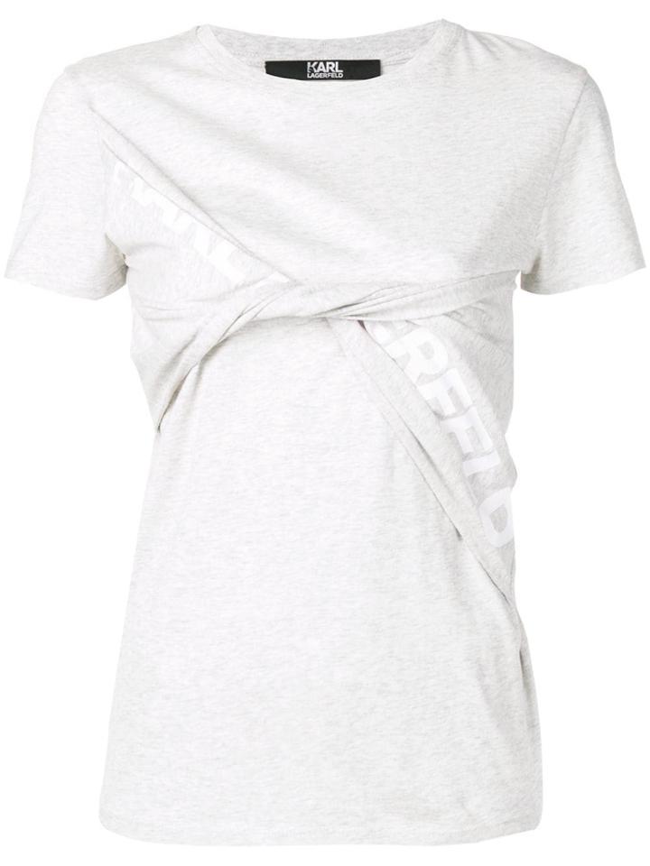 Karl Lagerfeld Twisted T-shirt - Grey
