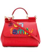 Dolce & Gabbana - #dg Family Patch Sicily Tote - Women - Calf Leather/metal - One Size, Women's, Red, Calf Leather/metal
