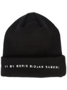 11 By Boris Bidjan Saberi Logo Embroidered Beanie - Black