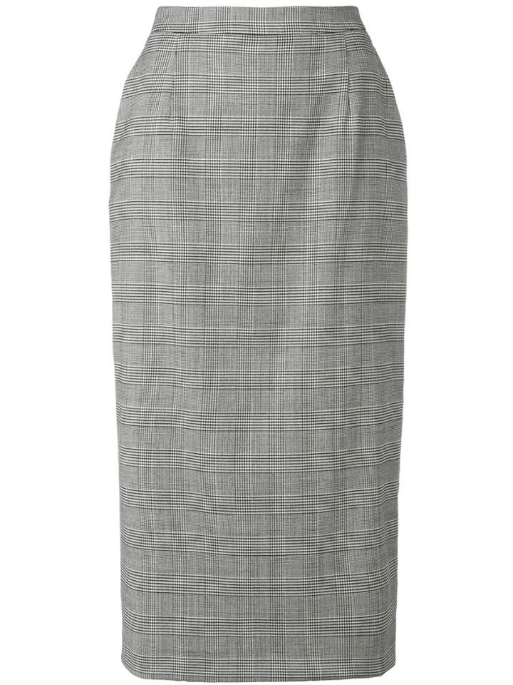 Tonello Tartan Fitted Skirt - Black