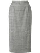 Tonello Tartan Fitted Skirt - Black