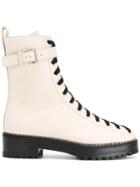 Sergio Rossi Full Lace Detail Boots - White