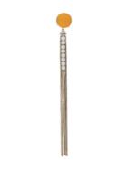 Iosselliani Yellow Agate Fringed Long Single Earring - Gold