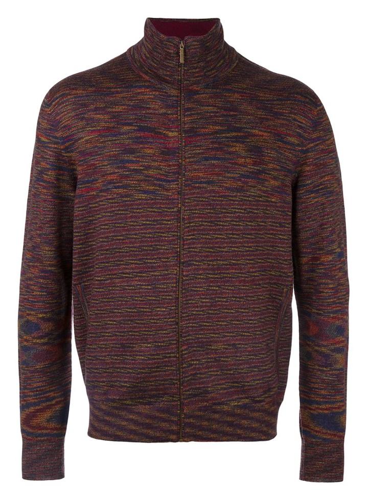 Missoni Zig Zag Knit Cardigan, Men's, Size: 52, Wool