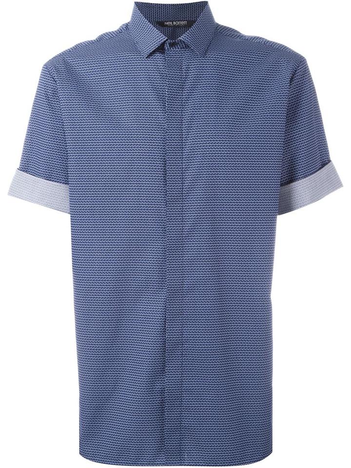 Neil Barrett Patterned Slim Fit Shirt