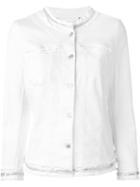 7 For All Mankind Embellished Trim Denim Jacket