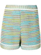 M Missoni Knitted Shorts - Green