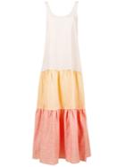 Lisa Marie Fernandez Sleeveless Three Tier Linen Dress