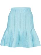 Alberta Ferretti Fitted Flared Skirt - Blue