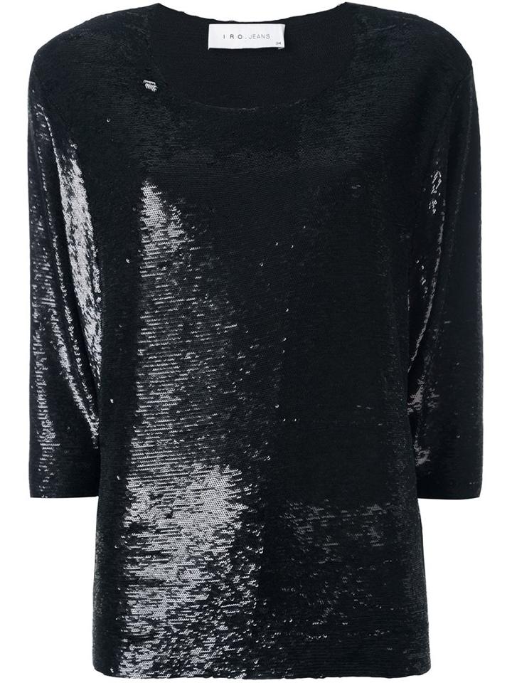 Iro Boat Neck Sequined Blouse