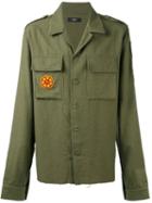 Amiri - Military Patch Shirt - Men - Cotton/cashmere - L, Green, Cotton/cashmere