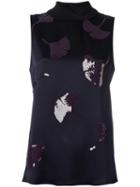 3.1 Phillip Lim Sequin Ginkgo Tank Top, Women's, Size: 4, Blue, Silk/acetate/viscose