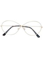 Tom Ford Eyewear Round Frame Glasses - Metallic