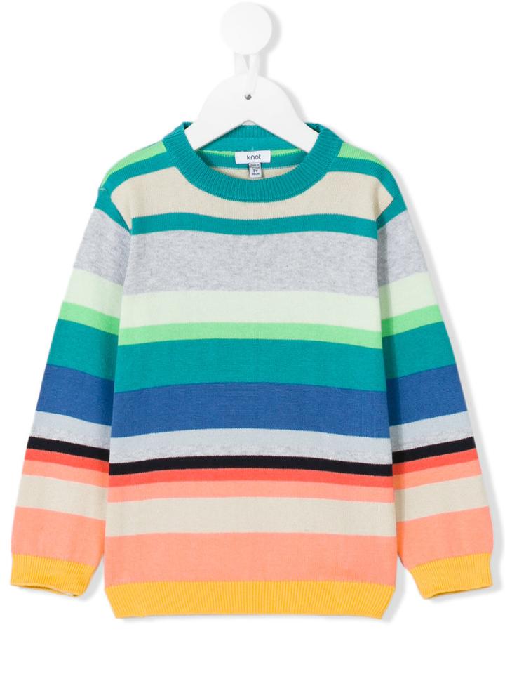 Knot - Striped Sweater - Kids - Cotton - 10 Yrs, Green