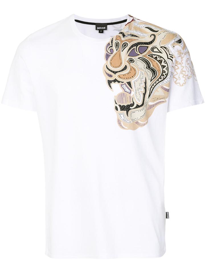Just Cavalli Tiger Printed T-shirt - White