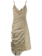 Y/project Gathered Corduroy Dress - Neutrals