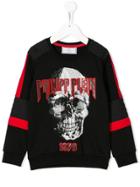 Philipp Plein Junior Skull Print Sweatshirt - Black