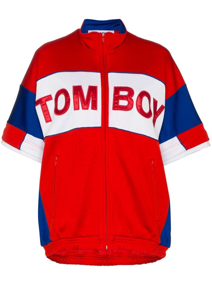 Filles A Papa Tomboy Marvin Cotton-blend Track Jacket - Red