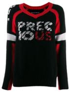 Ermanno Scervino Knitted V-neck Jumper - Black
