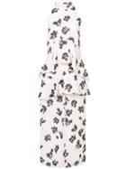Proenza Schouler Floral Print Draped Dress - Pink