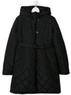 Lapin House Teen Hooded Padded Coat - Black