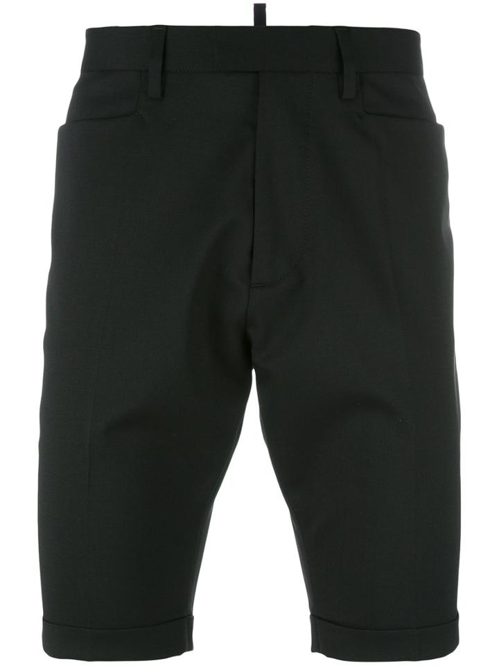 Dsquared2 Glam Head Shorts, Men's, Size: 48, Black, Spandex/elastane/virgin Wool