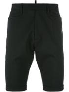 Dsquared2 Glam Head Shorts, Men's, Size: 48, Black, Spandex/elastane/virgin Wool