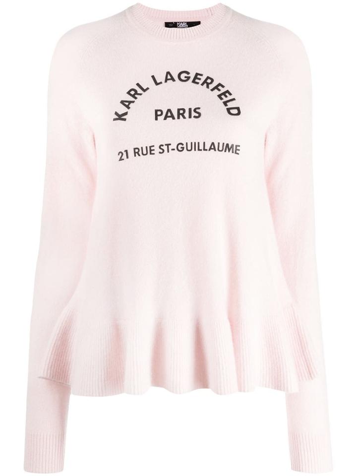 Karl Lagerfeld Address Logo Jumper - Pink