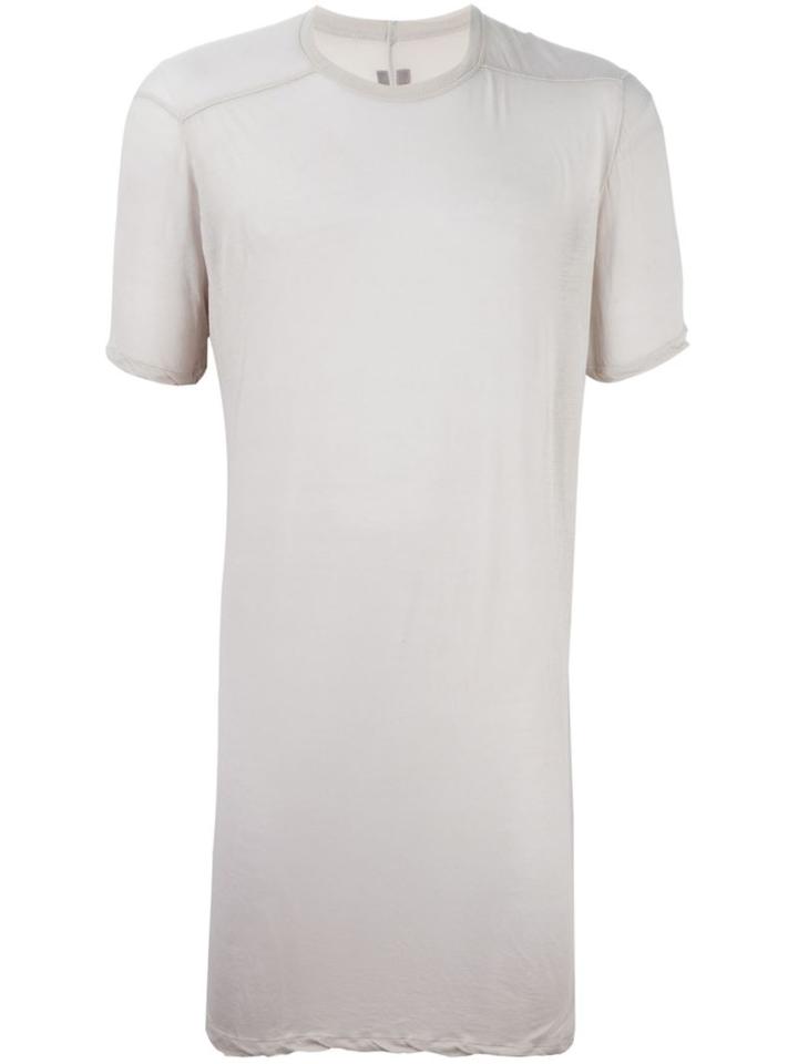 Rick Owens Twisted Edge T-shirt, Men's, Size: Medium, Grey, Cotton