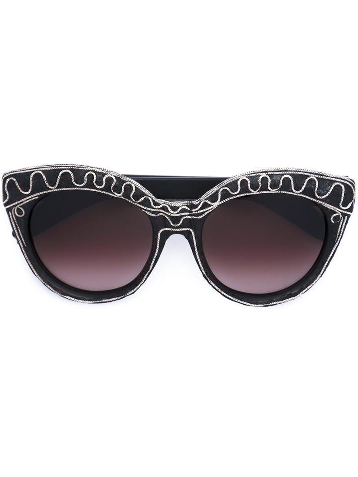 Kuboraum 'mask D3' Sunglasses, Women's, Black, Acetate/sterling Silver