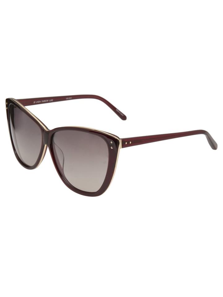 Linda Farrow 'linda Farrow 153' Sunglasses, Women's, Red, Plastic/gold