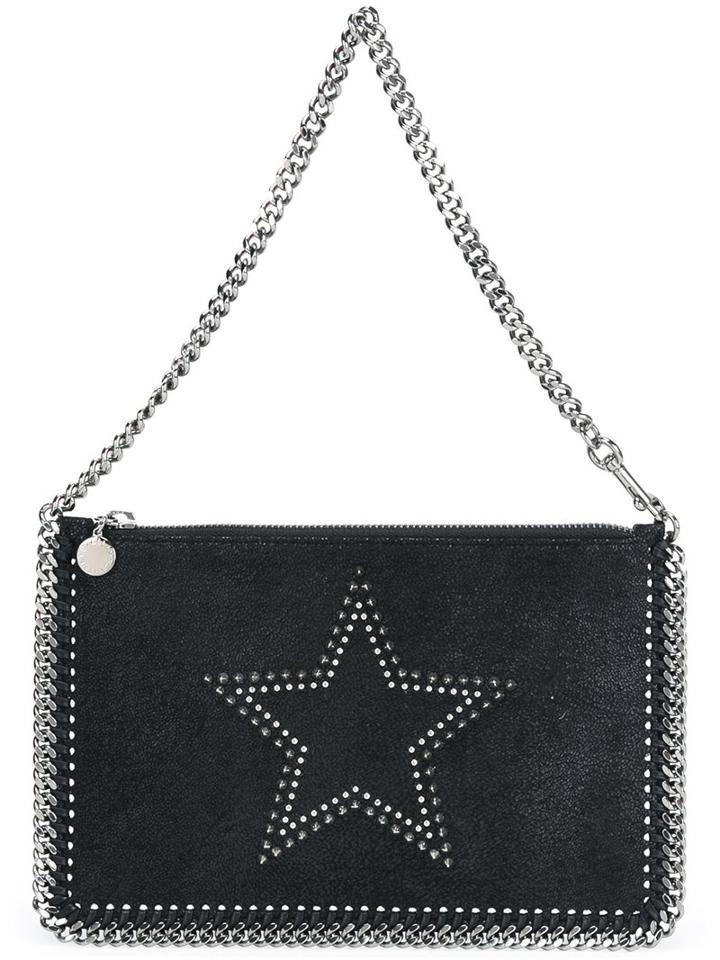 Stella Mccartney 'falabella' Clutch, Women's, Black, Polyester/cotton
