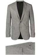 Tonello Houndstooth Pattern Two Piece Suit - Black