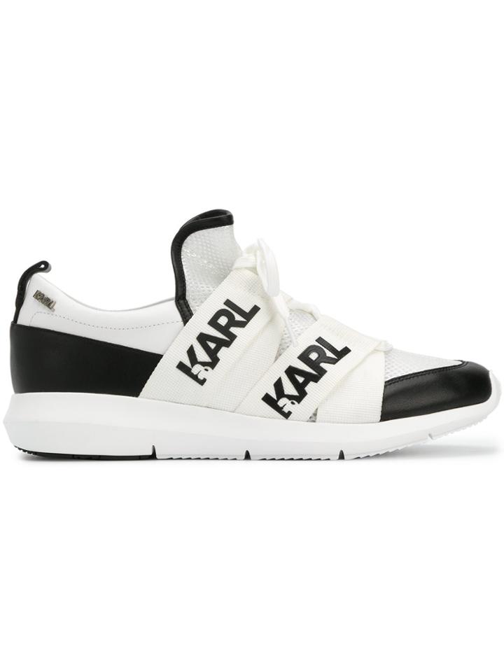 Karl Lagerfeld Vitesse Legere Strap Mesh Sneakers - White
