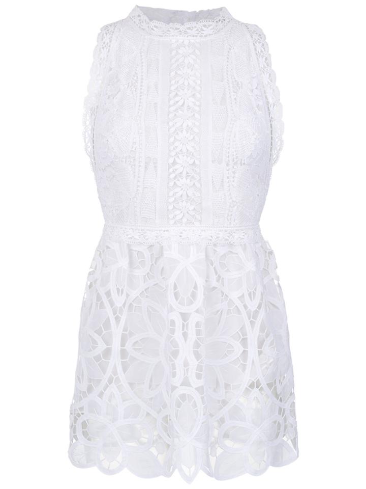 Martha Medeiros Lace Dress - White