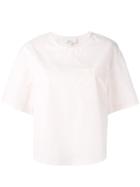 3.1 Phillip Lim Curved Hemline Boxy Top - Pink & Purple