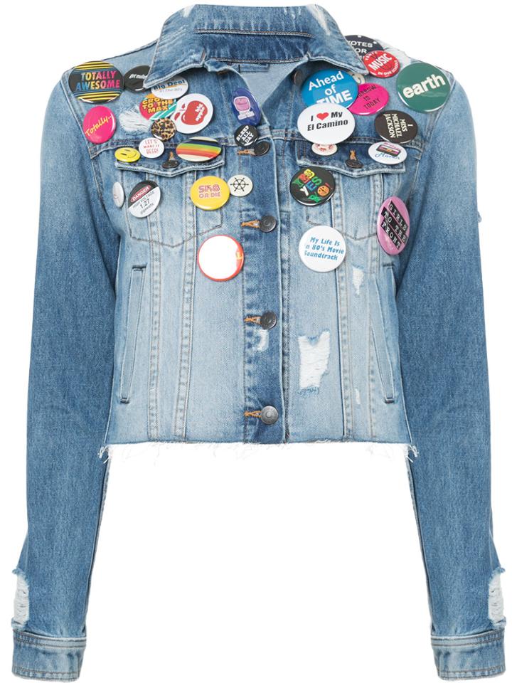Veronica Beard Cropped Pin Jacket - Blue