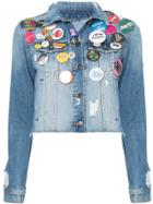 Veronica Beard Cropped Pin Jacket - Blue