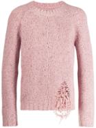 Maison Margiela Destroyed Hem Sweater - Pink