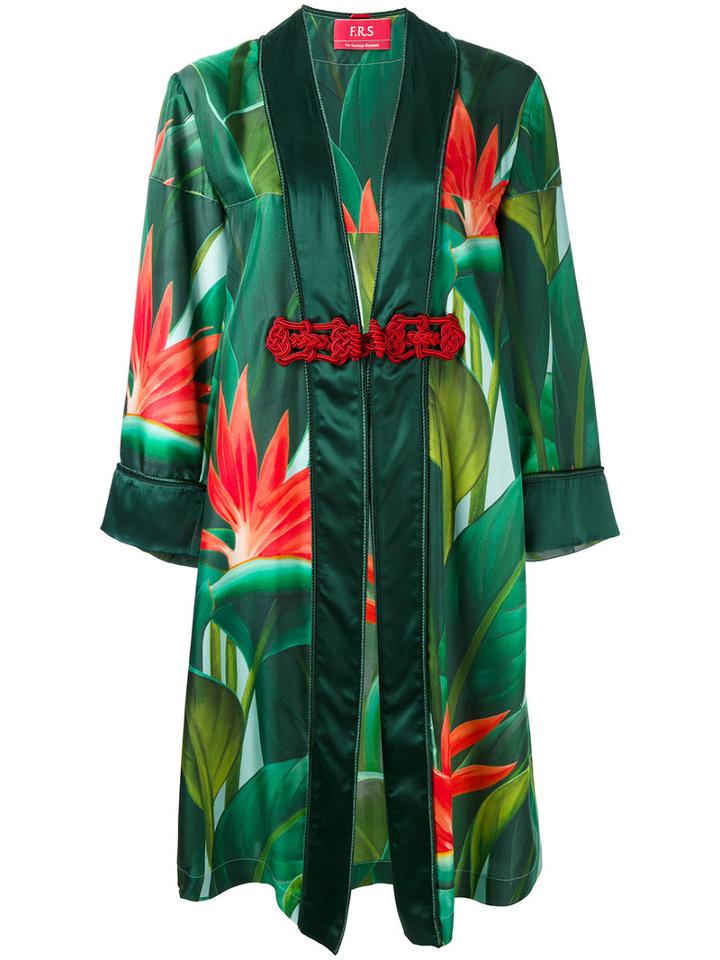 F.r.s For Restless Sleepers Prometeo Coat, Women's, Green, Silk