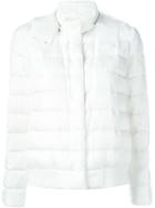 Moncler Gamme Rouge Organza Hood Puffer Jacket, Women's, Size: 0, White, Polyamide/silk/feather Down